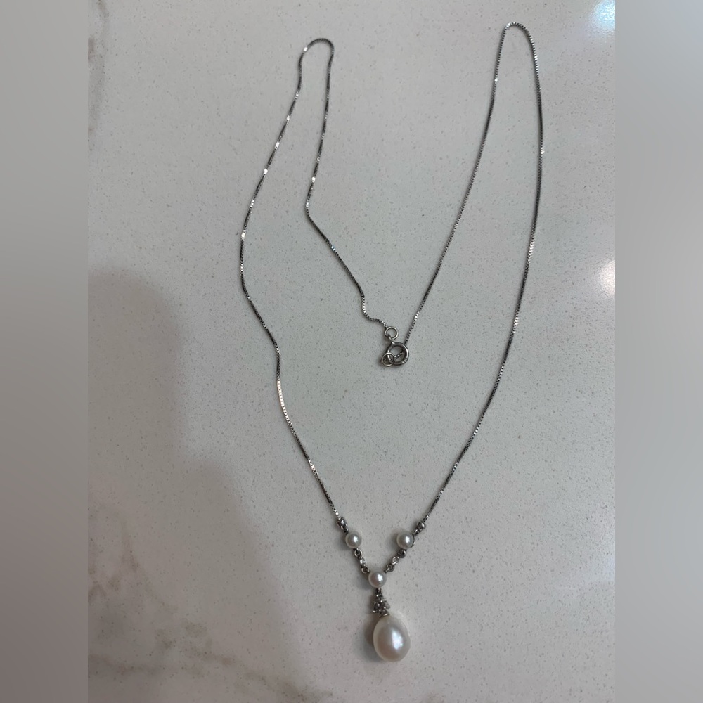 pearl & diamond necklace